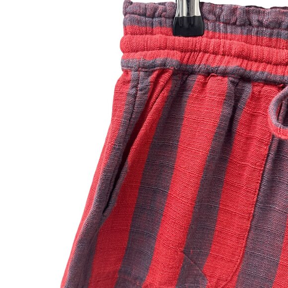 Urban Outfitters Mya Linen Blend Striped Drawstring Elastic Waist Shorts XS NWT - Picture 6 of 9